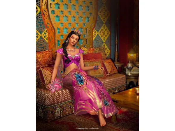 Alpha Princess Jasmine Aladdin by HoangLapSims. - The Sims 4 custom content