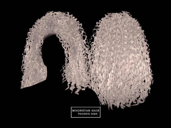 Alpha Moonstar Hair by phoenixsims4 - The Sims 4 Custom Content