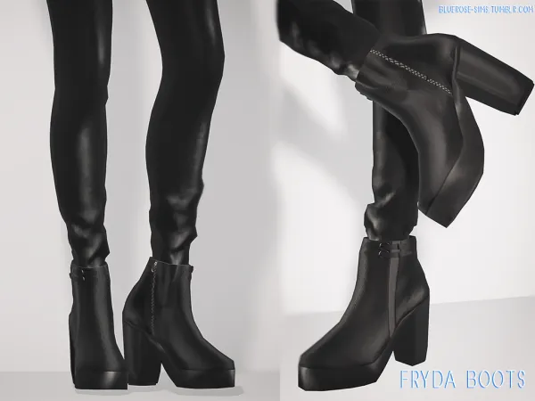 Alpha Fryda Ankle Boots BRsims by bluerose-sims - The Sims 4 Custom Content