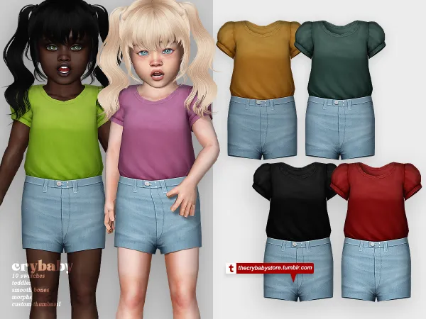 Alpha Crybaby Sweet Victory Outfit Toddler by crybaby - The Sims 4 custom content