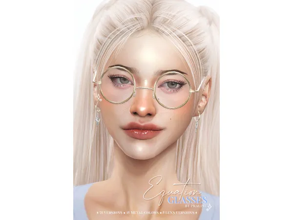 Mix EQUATION Glasses by simsfinds - The Sims 4 Custom Content