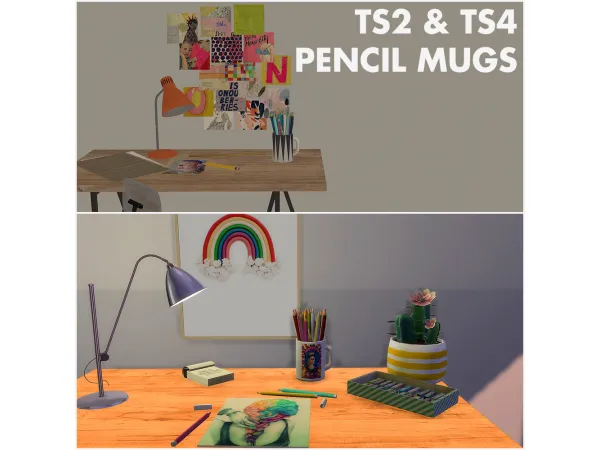 R13 Pencil Mugs - The Sims 2 Custom Content