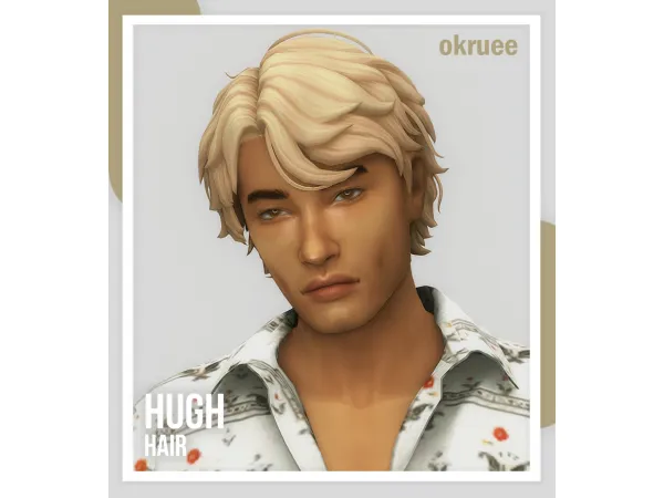 Maxis Match hugh hair by simsfinds - The Sims 4 Custom Content