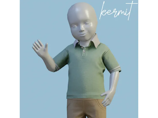 Mix Kermit polo by amelylina - The Sims 4 Custom Content