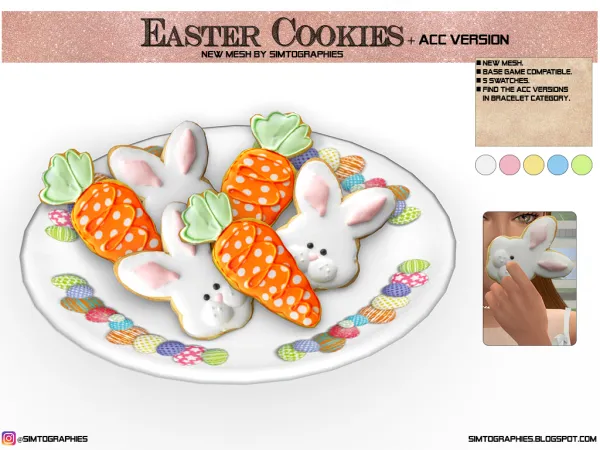 Mix Easter Cookies + Acc - The Sims 4 custom content