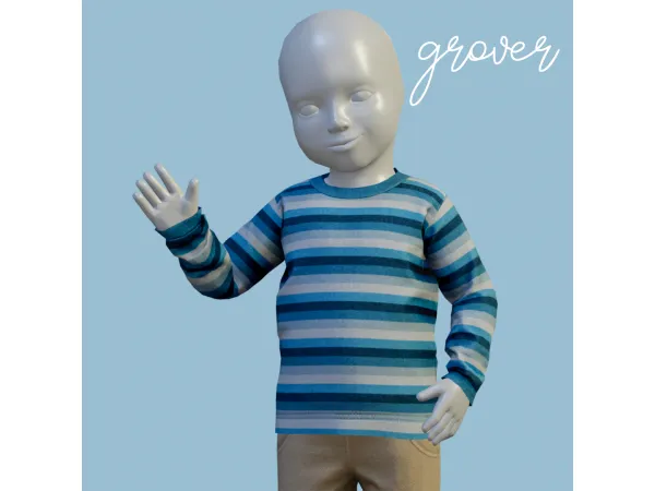 Mix Grover shirt by amelylina - The Sims 4 Custom Content