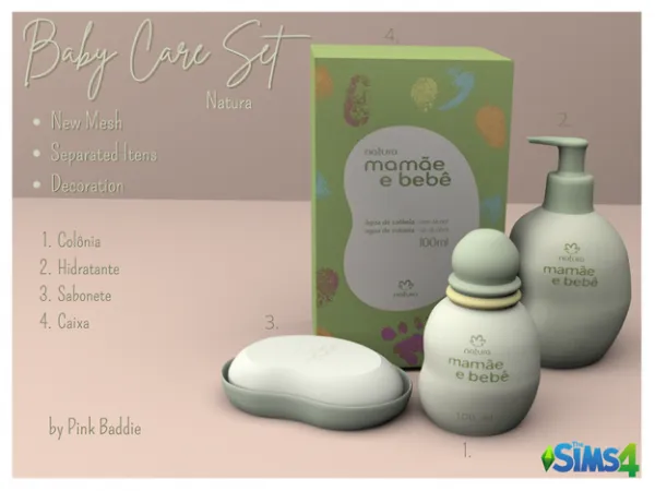 Alpha Baby Care Set Decor by pinkbaddie - The Sims 4 Custom Content