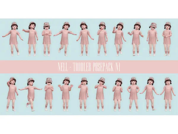 Maxis Match Toddler Pose Pack N1 by simsfinds - The Sims 4 Custom Content