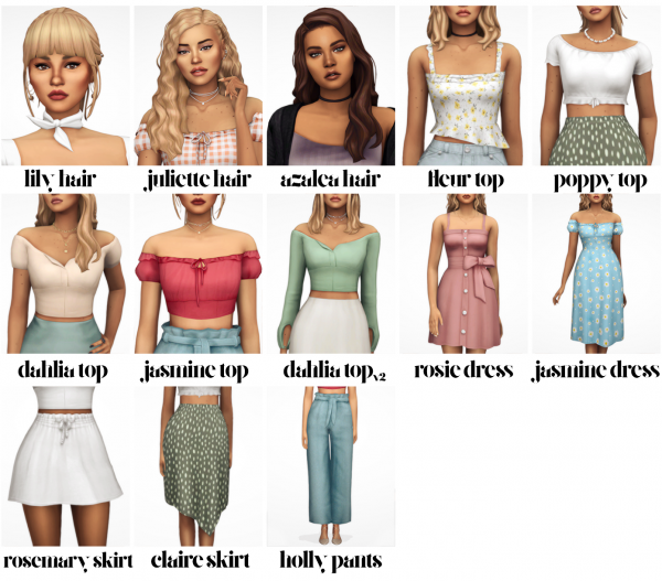 Maxis Match wildflowers pt II ( pack) by simsfinds - The Sims 4 Custom Content