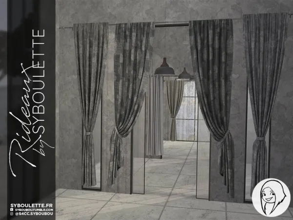 Alpha Rideaux set by simsfinds - The Sims 4 Custom Content