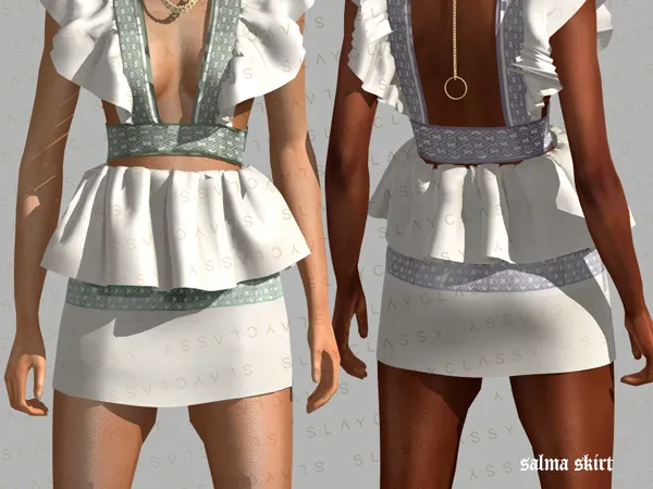 Alpha SC#126 Salma skirt by slayclassy - The Sims 4 custom content