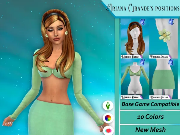 Maxis Match Ariana Grande Positions by mirroreddreamscc - The Sims 4 Custom Content