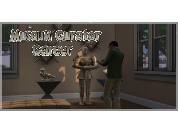 Maxis Match Museum Curator Career by simsfinds - The Sims 4 Custom Content