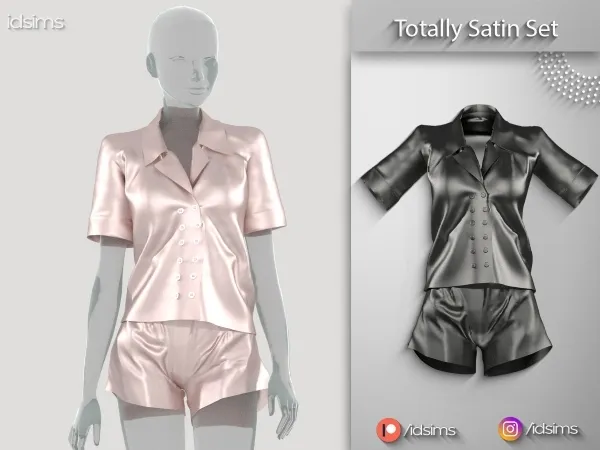 Alpha Totally Satin Set by polygoncouture - The Sims 4 custom content