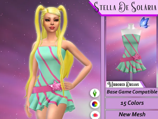 Maxis Match Stella De Solária by mirroreddreamscc - The Sims 4 Custom Content