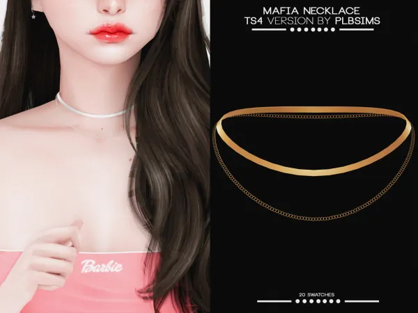 Alpha Mafia Necklace by plbsims - The Sims 4 Custom Content
