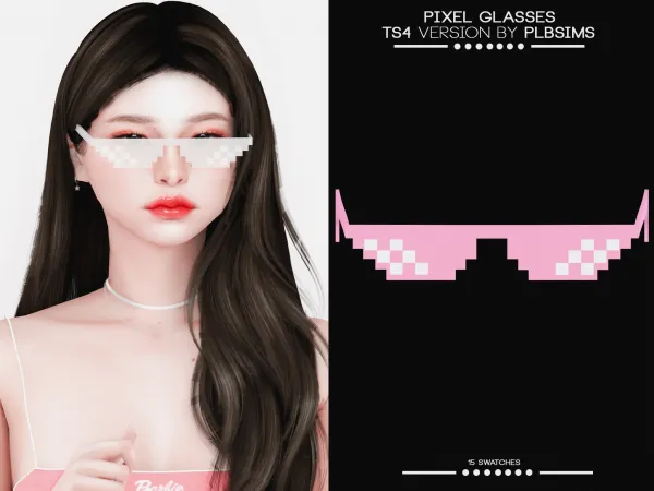 Alpha Pixel Glasses by plbsims - The Sims 4 Custom Content