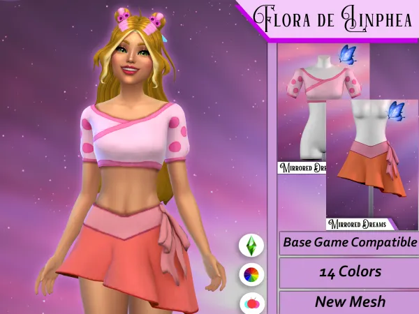 Maxis Match Flora de Linphea by mirroreddreamscc - The Sims 4 Custom Content