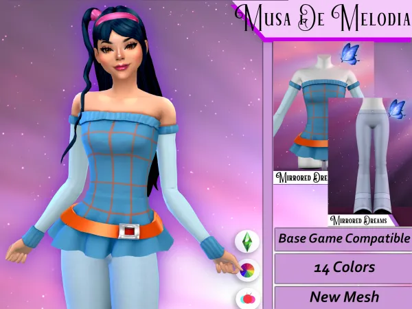 Maxis Match Musa De Melodia by mirroreddreamscc - The Sims 4 Custom Content