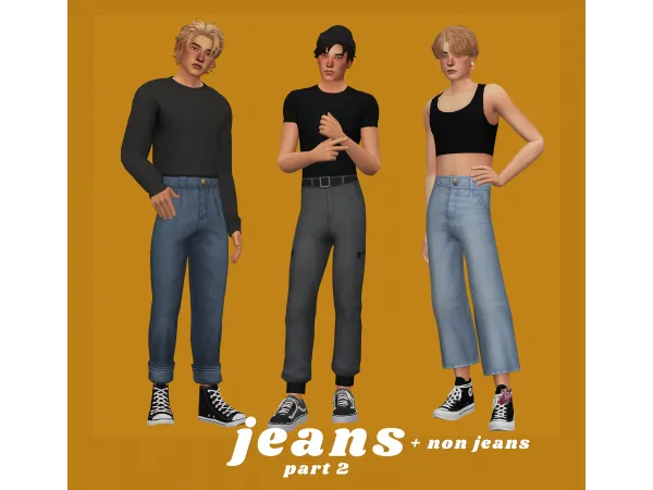 Maxis Match jeans part 2 by simsfinds - The Sims 4 Custom Content