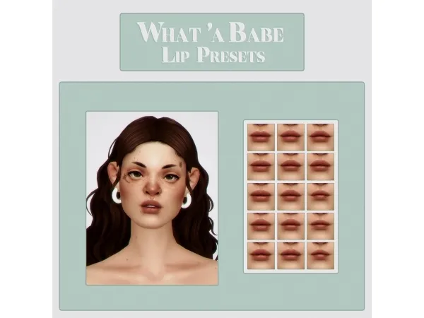 Maxis Match Sammi Lip Preset WB xox by simsfinds - The Sims 4 Custom Content