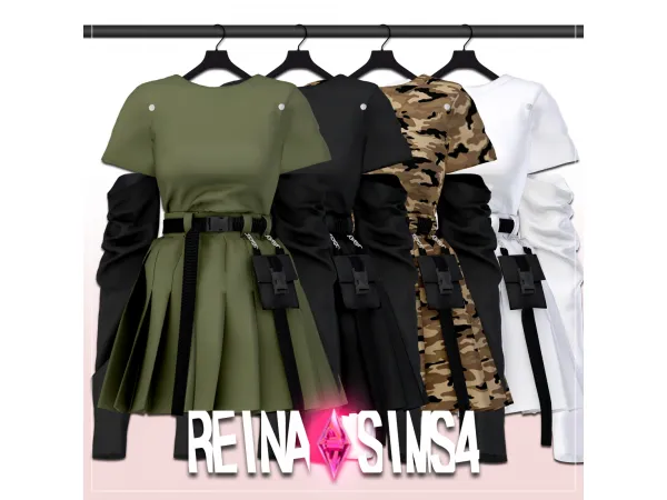 Alpha Harajuku shirtsskirts by simsfinds - The Sims 4 Custom Content