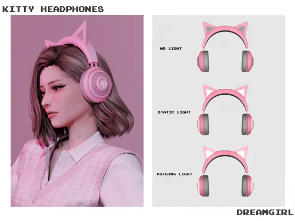 Alpha DREAMGIRL _ KITTY HEADPHONES by dreamgirl - The Sims 4 Custom Content