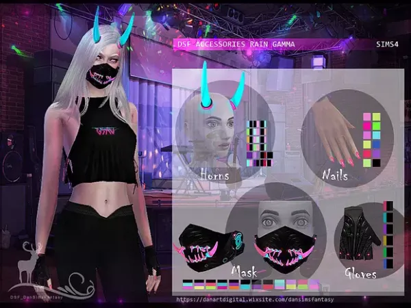 Alpha DSF ACCESSORIES RAIN GAMMA - The Sims 4 Custom Content