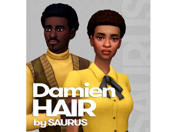 Mix Damien Hairs by simsfinds - The Sims 4 Custom Content