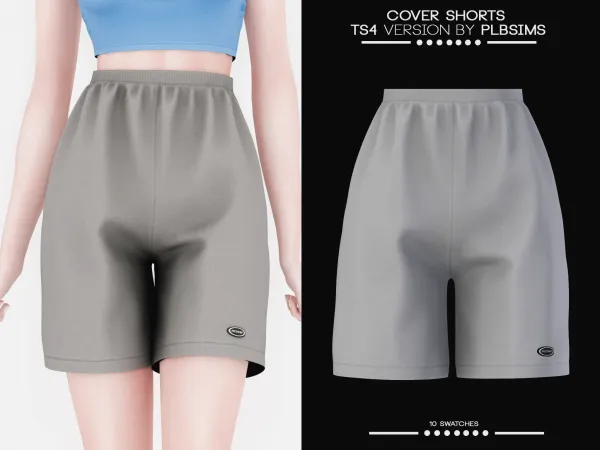 Alpha Cover Shorts by plbsims - The Sims 4 Custom Content