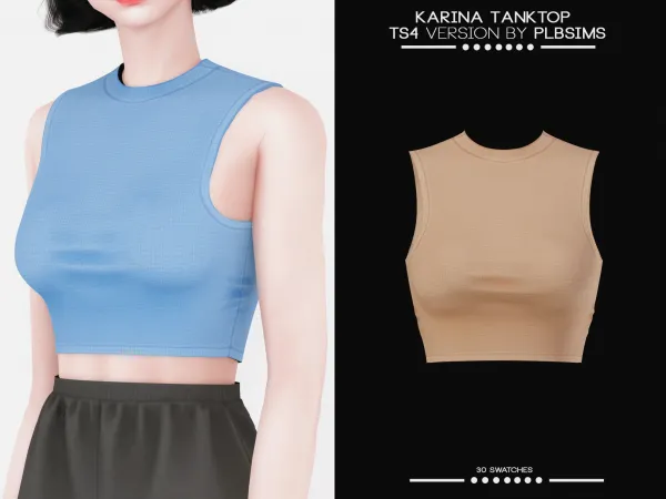 Alpha Karina Tanktop by plbsims - The Sims 4 Custom Content