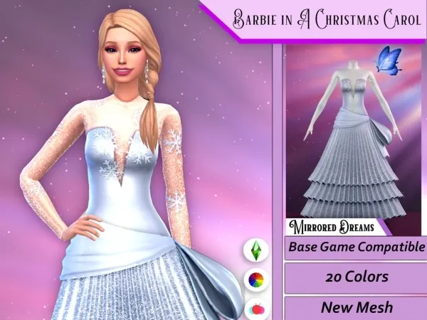 Maxis Match Barbie in A Christmas Carol by mirroreddreamscc - The Sims 4 Custom Content