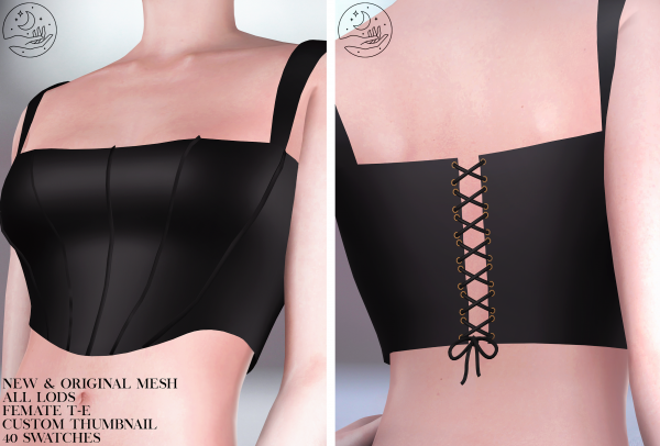 Alpha LILY CROP TANK TOP by simsfinds - The Sims 4 Custom Content