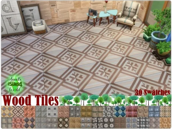 Maxis Match Wood Tiles by simsfinds - The Sims 4 Custom Content