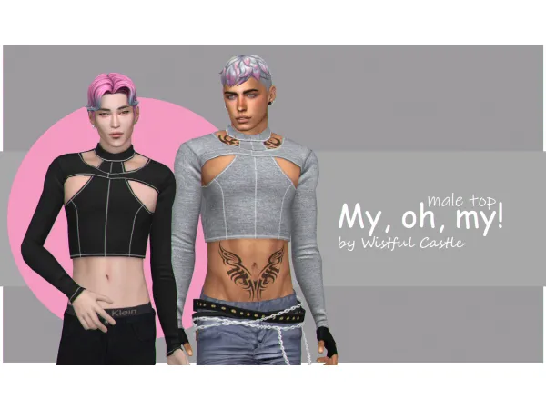 Maxis Match My Oh my (male top) by Wistful Castle - The Sims 4 Custom Content