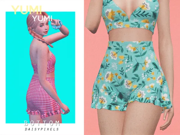 Alpha Yumi Shorts ( ) - The Sims 4 Custom Content