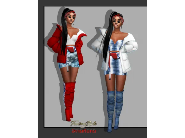 Alpha Skirt with belt bag by fusionstylesims4 - The Sims 4 Custom Content