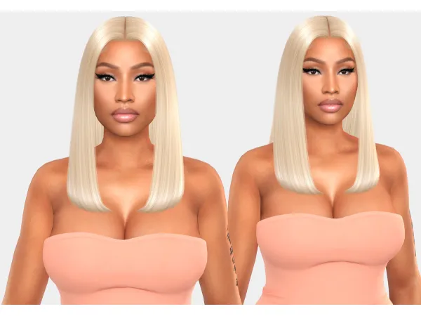 Alpha Alexis hair by simsfinds - The Sims 4 Custom Content