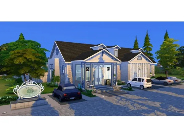 Maxis Match Sims 4 Thermes du Cygne Blanc - The Sims 4 Custom Content