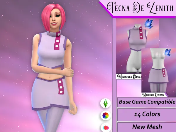 Maxis Match Tecna De Zenith by mirroreddreamscc - The Sims 4 Custom Content