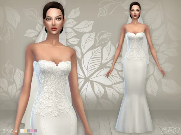 Maxis Match WEDDING DRESS 02 VEIL by simsfinds - The Sims 4 Custom Content
