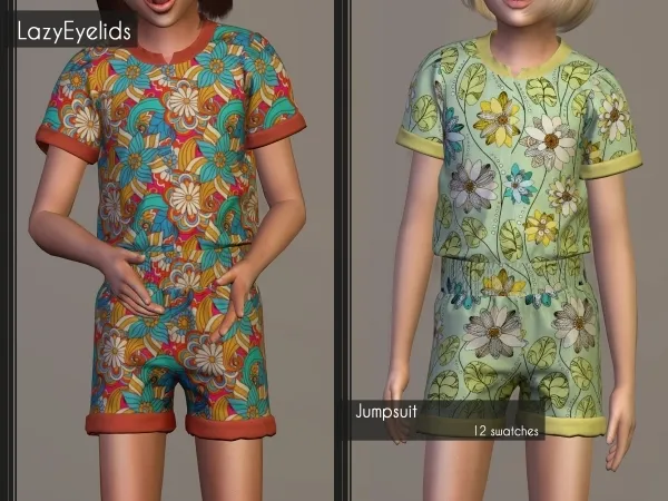 Alpha Jumpsuit by lazyeyelids - The Sims 4 Custom Content