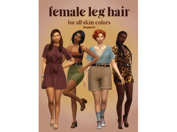 Maxis Match Female Leg Hair - The Sims 4 Custom Content