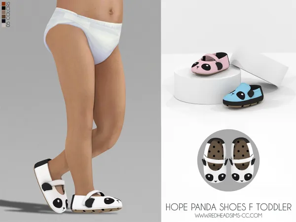 Alpha HOPE PANDA SHOES F AND M TODDLER - The Sims 4 Custom Content
