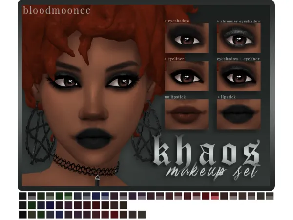 Maxis Match khaos makeup set by simsfinds - The Sims 4 Custom Content