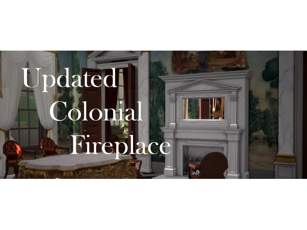 Maxis Match Colonial Fireplace Recolor Updated by simsfinds - The Sims 4 Custom Content