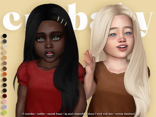 Alpha crybaby orion hair (anto) toddler by crybaby - The Sims 4 Custom Content