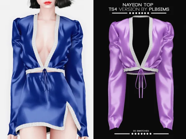 Alpha Nayeon Top by plbsims - The Sims 4 Custom Content