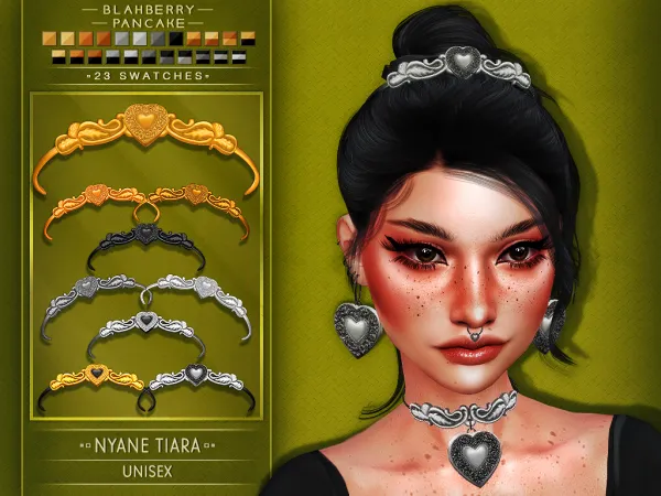 Alpha BlahberryPancake Nyane Tiara (unisex) by blahberry-pancake - The Sims 4 Custom Content