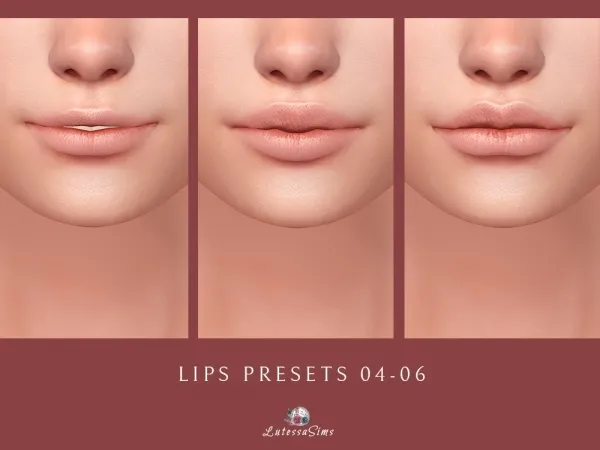 Mix Lips Presets 04 06 - The Sims 4 Custom Content